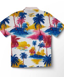 Alternative view of Chemise hawaïenne Aloha Néon Sunset