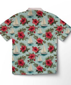 Alternative view of Chemise hawaïenne Rêves Botaniques Aqua