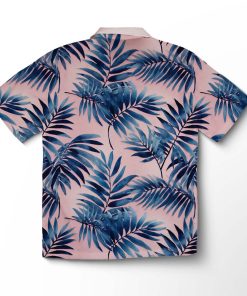 Alternative view of Chemise hawaïenne Murmure de Palmiers Blush Indigo