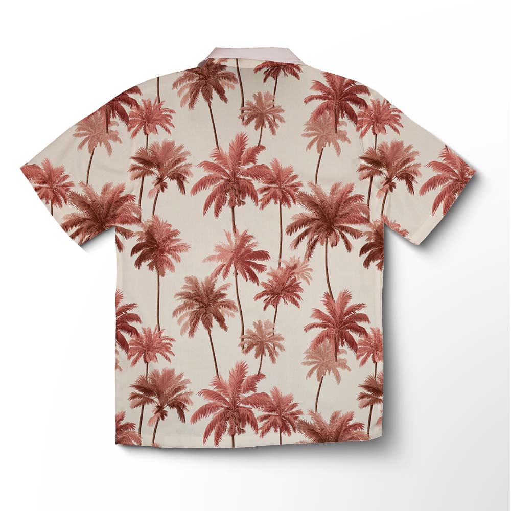 Chemise hawaïenne Crique de Palmiers Terracotta – Image 2