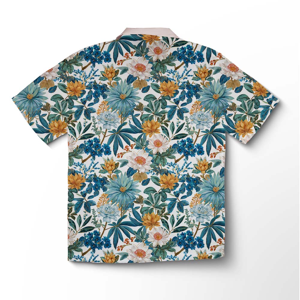 Chemise hawaïenne Jardin de Saphir Luxueux – Image 2