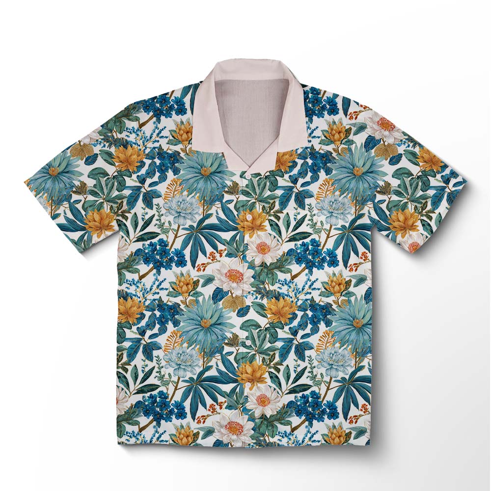 Chemise hawaïenne Jardin de Saphir Luxueux