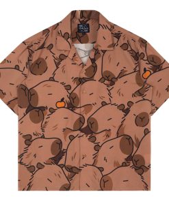 Chemise à motifs Capybara Compagnon