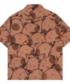 Alternative view of Chemise à motifs Capybara Compagnon