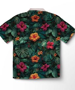 Alternative view of Chemise hawaïenne Orchidée Noire & Jungle Émeraude