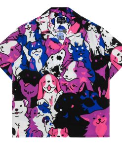 Chemise à motifs Chien Genderfluid