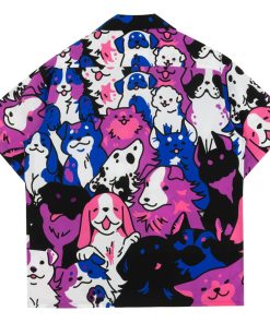 Alternative view of Chemise à motifs Chien Genderfluid