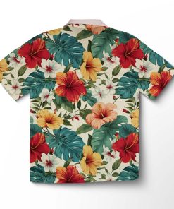 Alternative view of Chemise hawaïenne Fiesta de Fleurs Ivoire