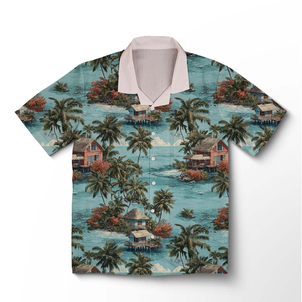 Chemise hawaïenne Retraite au Lagon Hawaïen