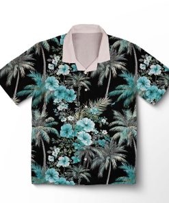 Chemise hawaïenne Jardin de Palmiers Midnight Aqua