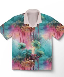 Chemise hawaïenne Palmiers Néon Mystiques