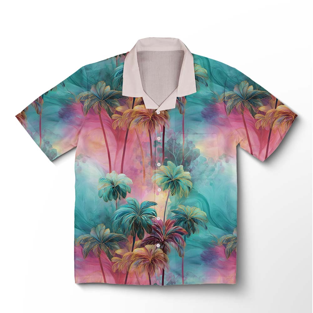 Chemise hawaïenne Palmiers Néon Mystiques