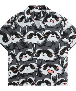 Chemise à motifs Raton Laveur Sympa