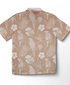 Alternative view of Chemise hawaïenne Perroquet Monochrome Vintage