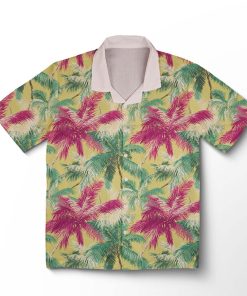 Chemise hawaïenne Palmera Menthe Corail