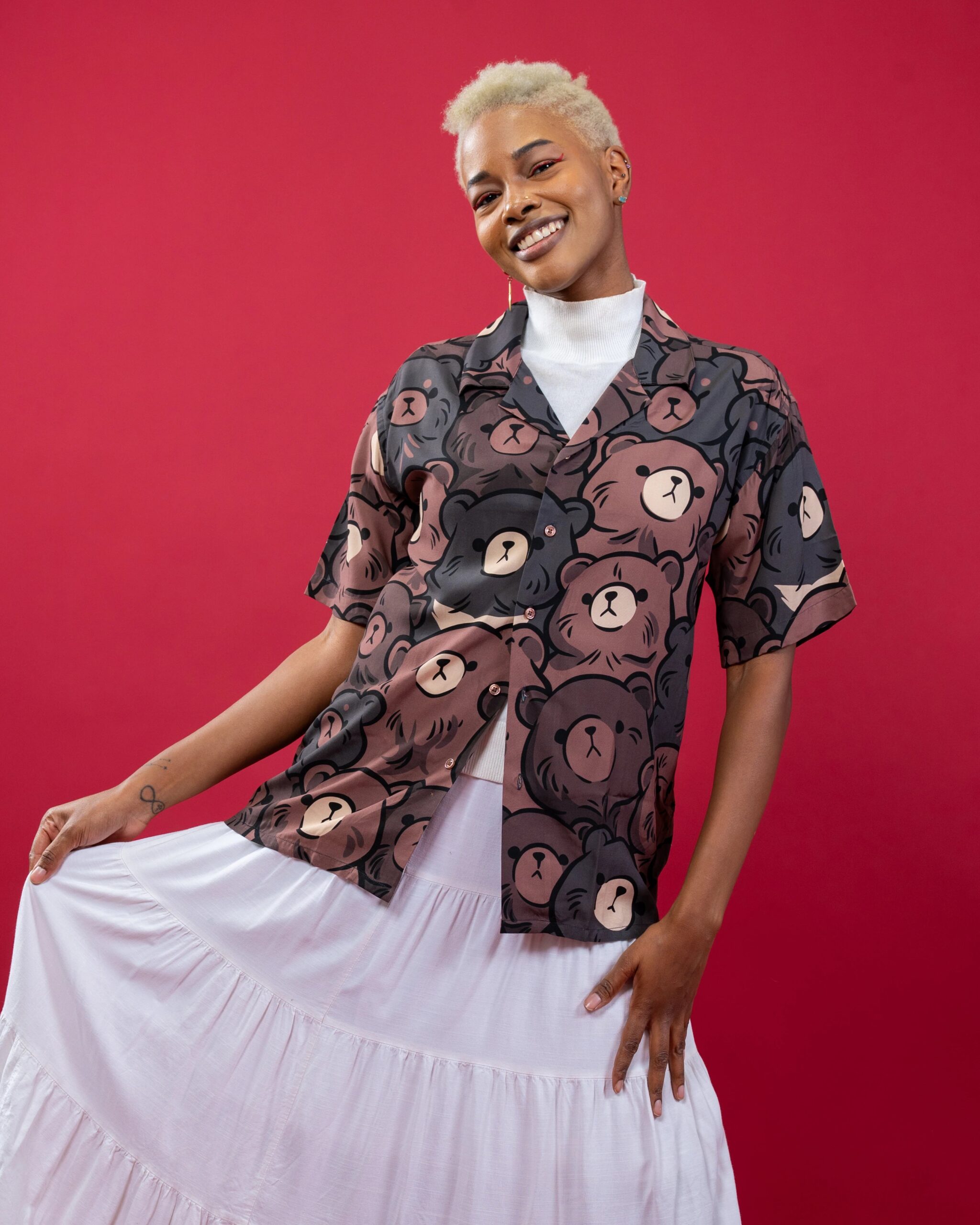 Chemise à motifs Ours Inséparable – Image 4