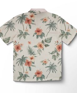 Alternative view of Chemise hawaïenne Murmure de Palmiers Pêche