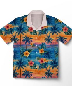 Chemise hawaïenne Tropique Flamant Rose