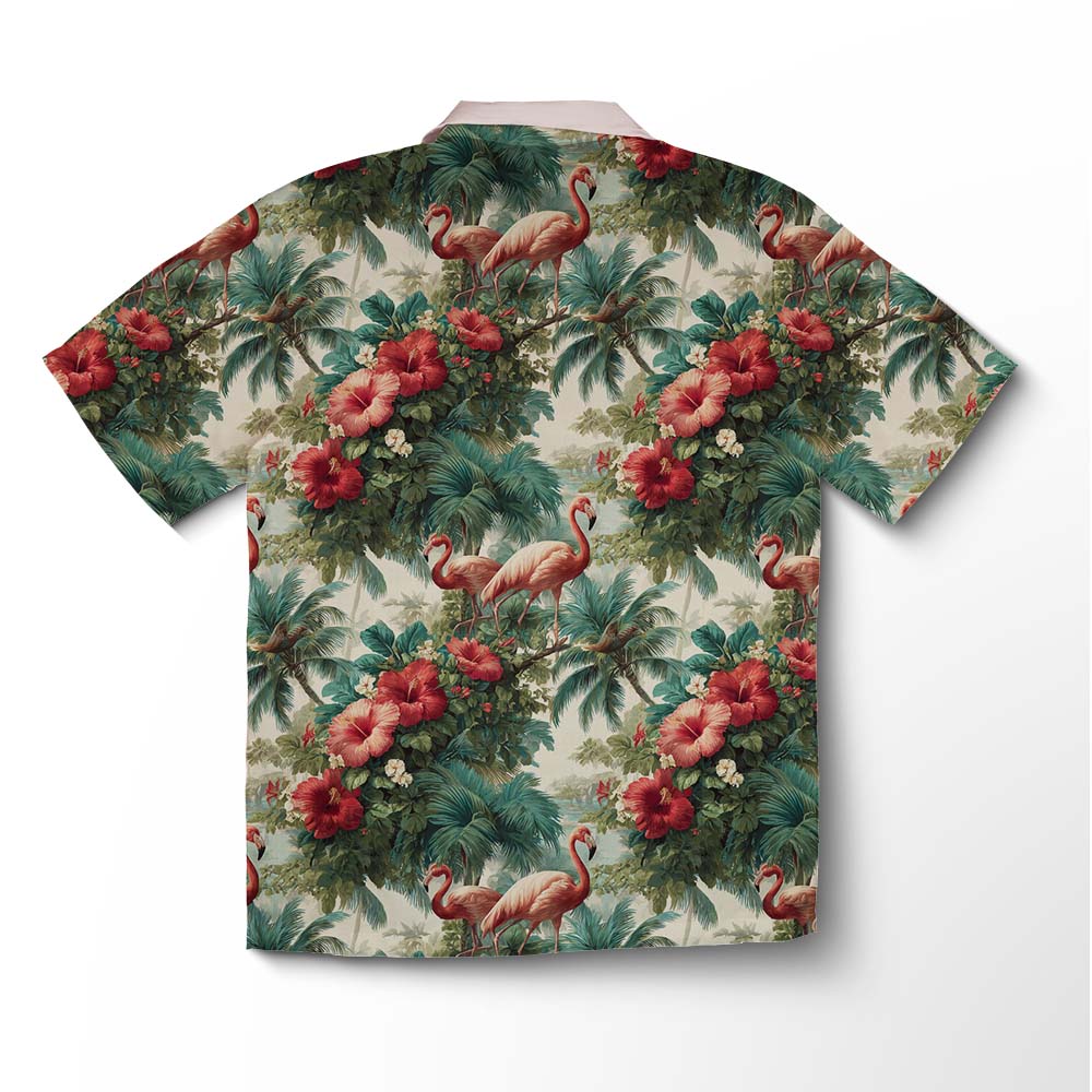 Chemise hawaïenne Flamant & Brise Corail – Image 2
