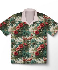 Chemise hawaïenne Flamant & Brise Corail