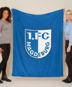 1. FC Magdeburg blauer Hintergrund Fleecedecke - Decke