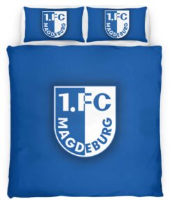 Alternative view of 1. FC Magdeburg blue background Kinderbettwäsche - Bettwäsche