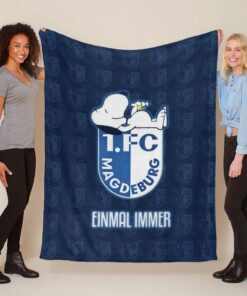 1. FC Magdeburg einmal immer schnüffeln Fleecedecke - Decke