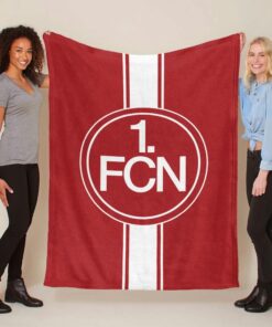 1. FC Nürnberg schwarz weiß Gestreift Fleecedecke - Decke