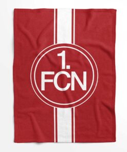 Alternative view of 1. FC Nürnberg schwarz weiß Gestreift Fleecedecke - Decke