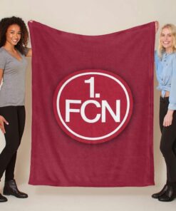 1. FC Nürnberg roter Hintergrund Fleecedecke - Decke
