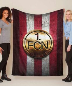 1. FC Nürnberg roter Metallhintergrund Fleecedecke - Decke