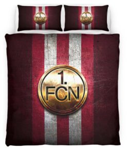 Alternative view of 1. FC Nürnberg red metal background Kinderbettwäsche - Bettwäsche