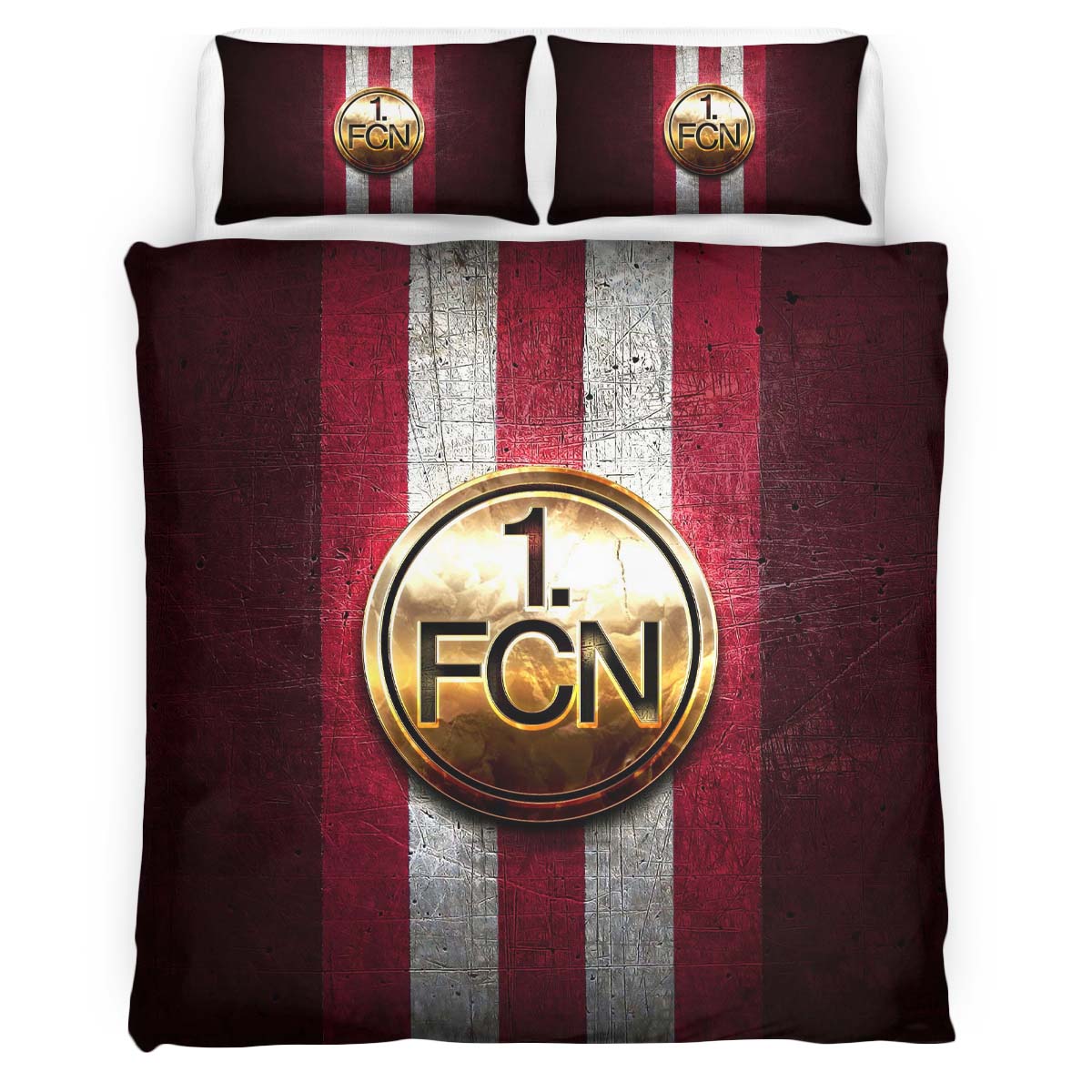 1. FC Nürnberg red metal background Kinderbettwäsche - Bettwäsche – Bild 2