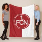 1. FC Nürnberg rot weiß 02 Hintergrund Fleecedecke – Decke