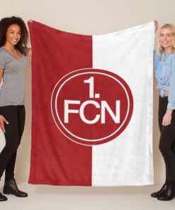1. FC Nürnberg rot weiß 02 Hintergrund Fleecedecke - Decke
