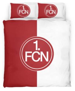 Alternative view of 1. FC Nürnberg red white 02 background Kinderbettwäsche - Bettwäsche