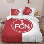 1. FC Nürnberg red white 02 background Kinderbettwäsche – Bettwäsche