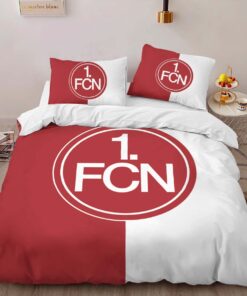 1. FC Nürnberg red white 02 background Kinderbettwäsche - Bettwäsche