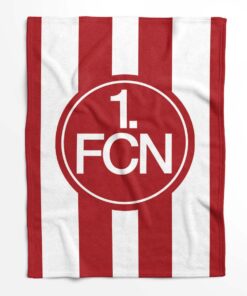 Alternative view of 1. FC Nürnberg rot-weißer vertikaler Hintergrund Fleecedecke - Decke