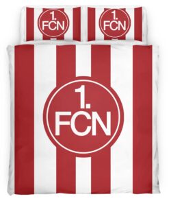 Alternative view of 1. FC Nürnberg red white vertical background Kinderbettwäsche - Bettwäsche