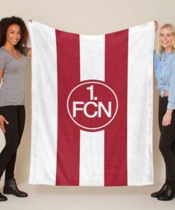 1. FC Nürnberg weiß-rot Fleecedecke - Decke