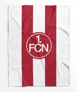 Alternative view of 1. FC Nürnberg weiß-rot Fleecedecke - Decke