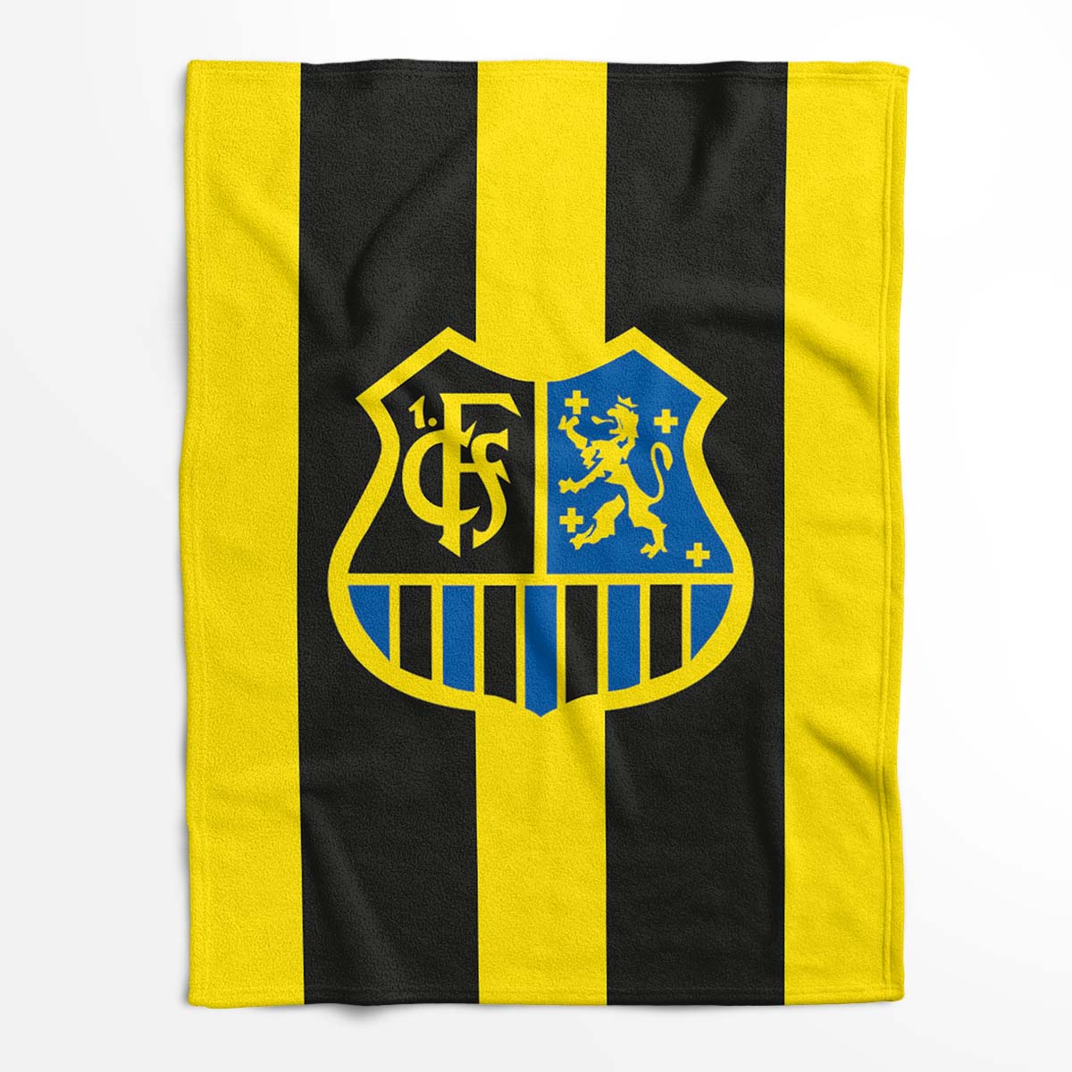 1. FC Saarbrücken schwarz gelb Fleecedecke - Decke – Bild 2