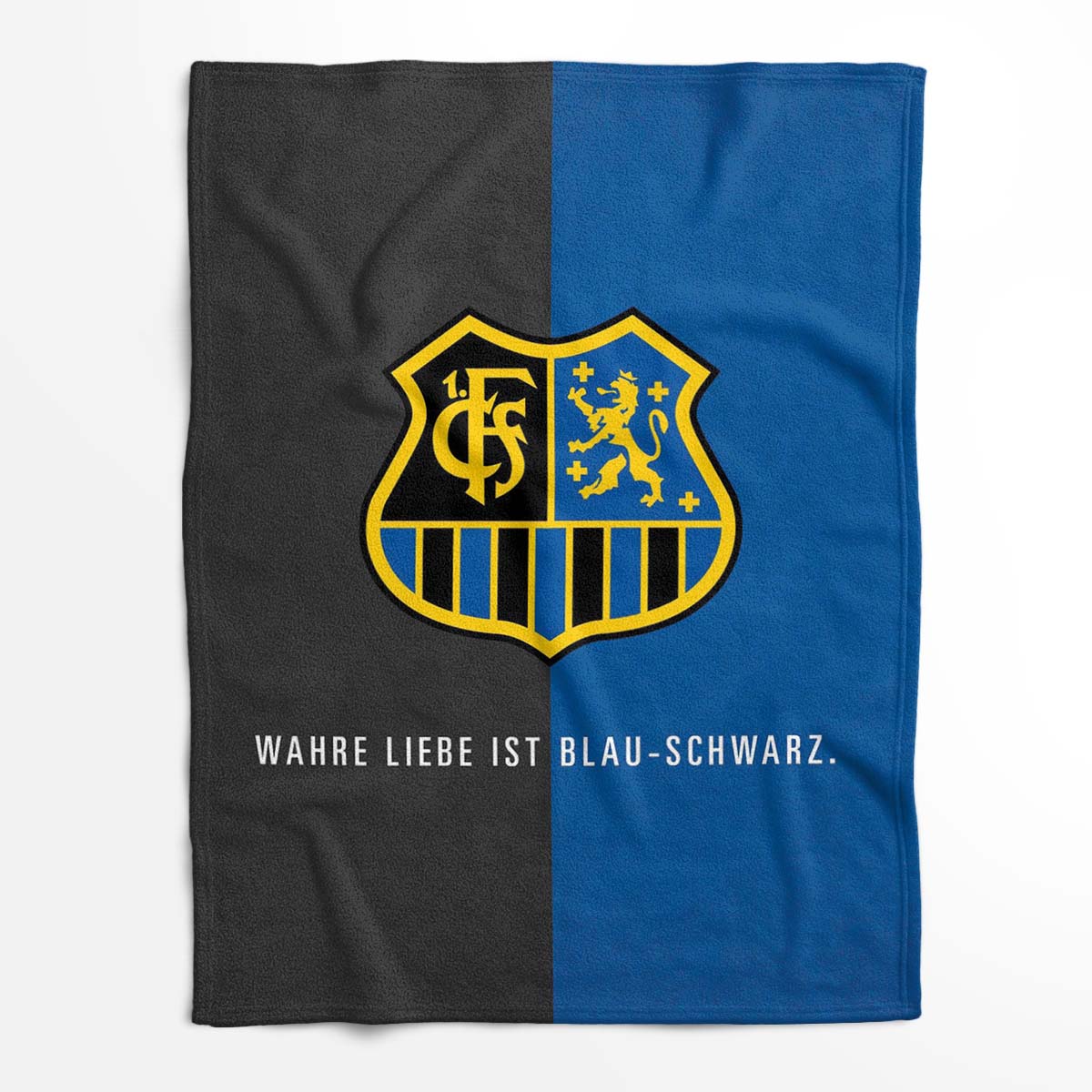 1. FC Saarbrücken blau schwarzer Hintergrund Fleecedecke - Decke – Bild 2