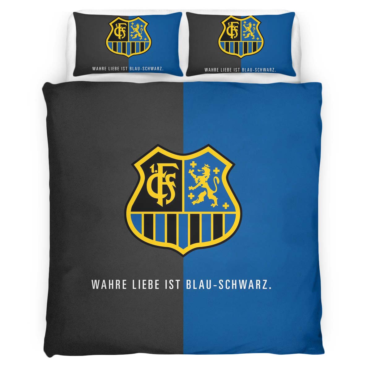 1. FC Saarbrucken blue black background Kinderbettwäsche - Bettwäsche – Bild 2