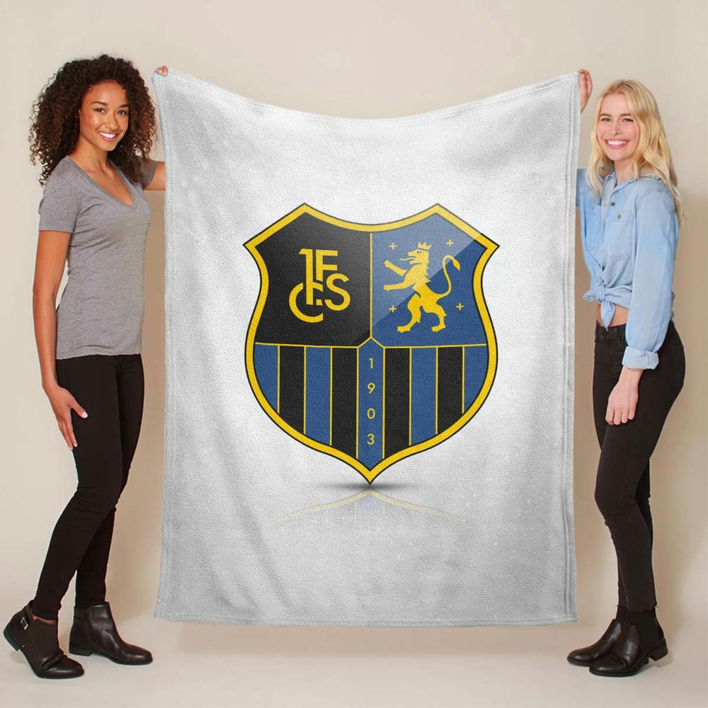 1. FC Saarbrücken weißer Hintergrund Fleecedecke - Decke