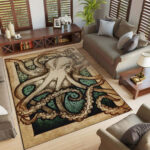 Octopus Sea Creatures Kunst Teppich