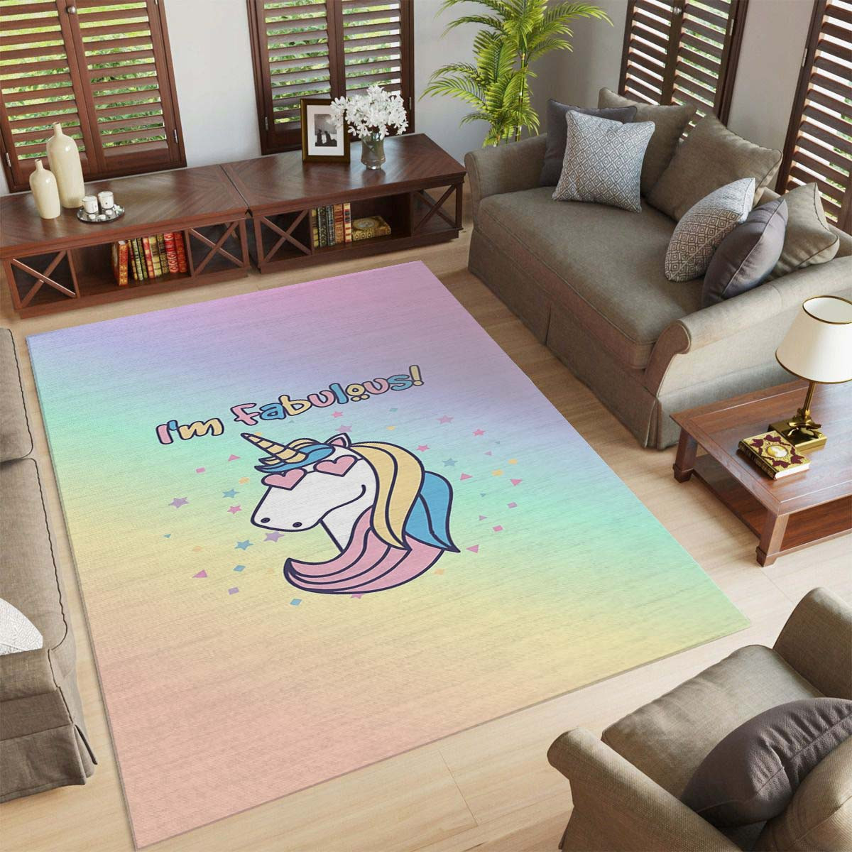 Einhorn Rainbow Fabulous UC04 Teppich