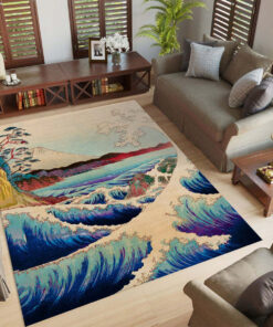 welle japanischer berg fuji Teppich