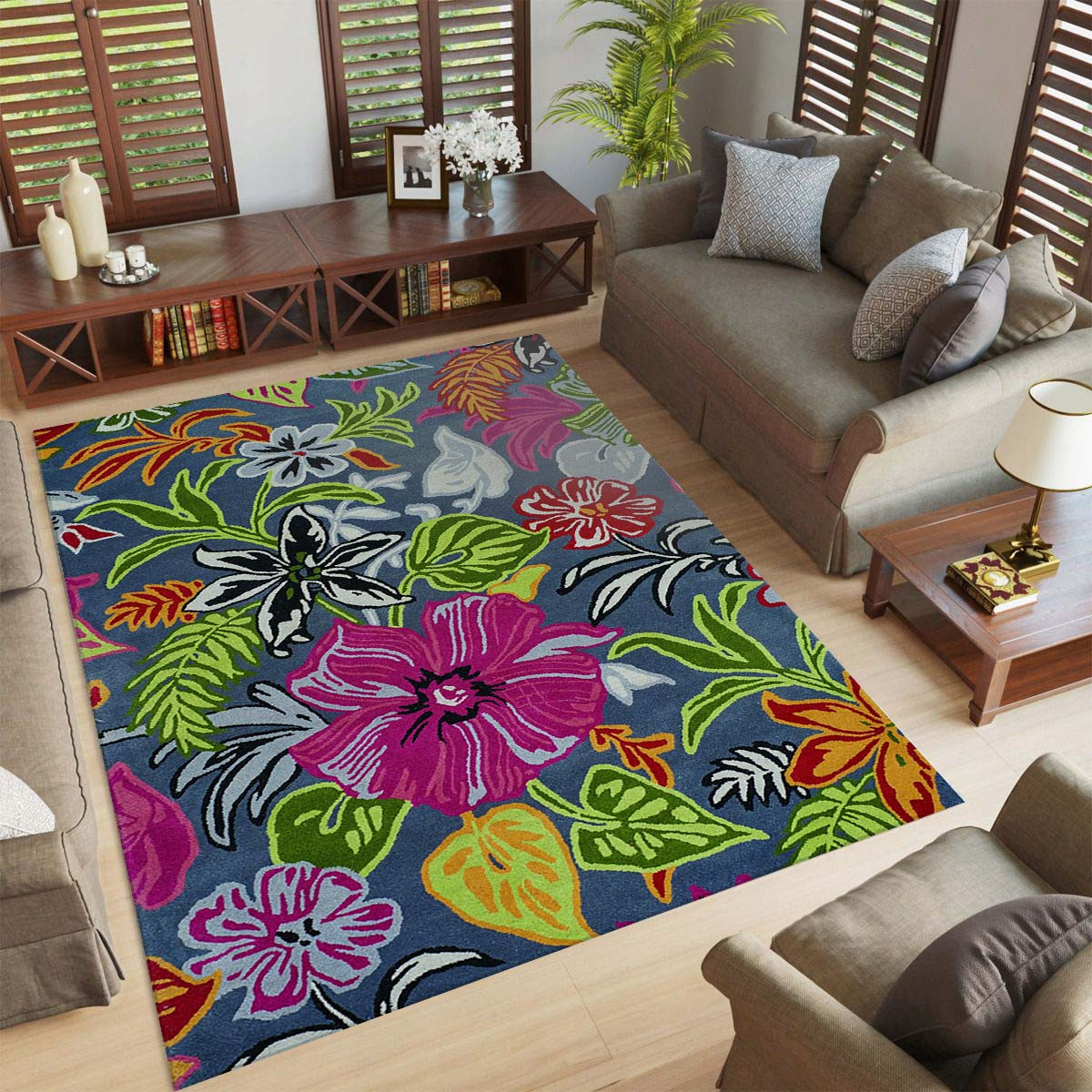 Blumenteppiche bunt Teppich